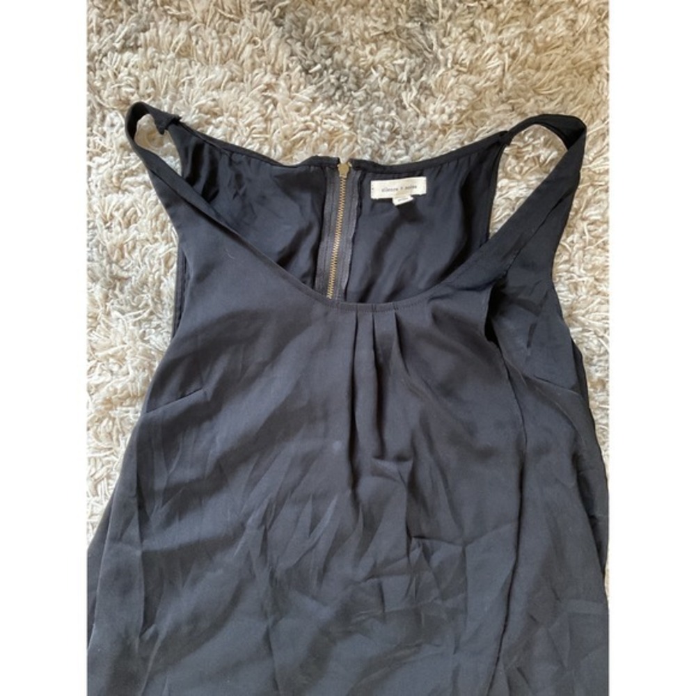 Silence + Noise Black Sleeveless High-Low Tulip Hem Mini Dress Size Medium - Picture 4 of 7